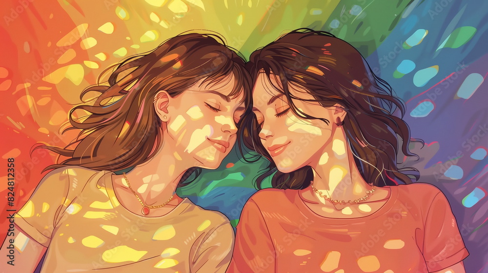 two girls LGBT friendly sleep together two girls LGBT friendly sleep together