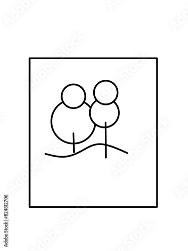 Square simple icons vector image