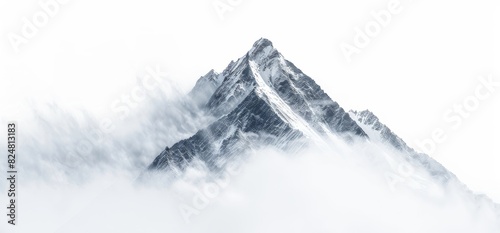 mountain peak partially obscured by clouds, symbolizing the theme The High photo