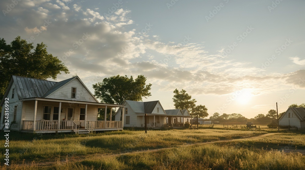 Fototapeta premium A photo of Homestead Units in Soft Natural Light