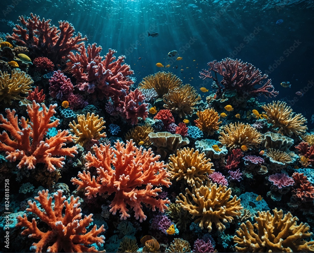 Fototapeta premium Coral reef in the sea