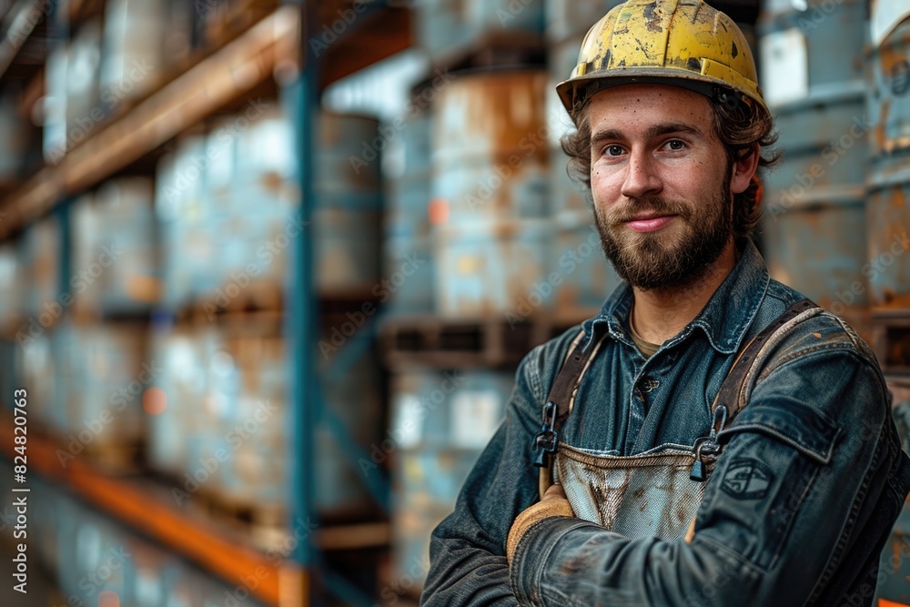 Workers in the mechanical factory