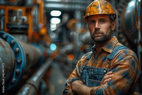 Workers in the mechanical factory