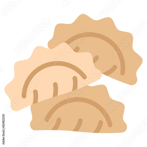 Dumpling multi color icon, related to street food theme. use for modern concept, web and app development