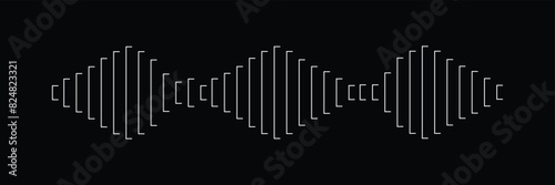 Audio waves icon. Voice message and sound representation