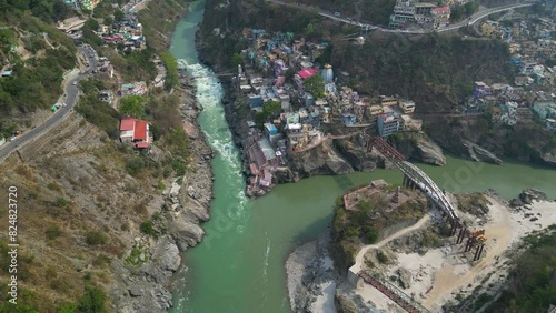 Devprayag confluence of Bhagirathi and Alaknanda River