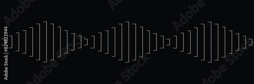 Audio waves icon. Voice message and sound representation