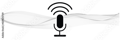 Audio waves icon. Voice message and sound representation