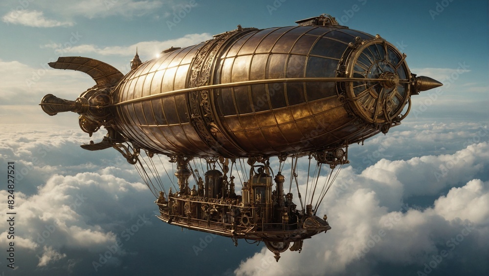 steampunk airship steampunk airship