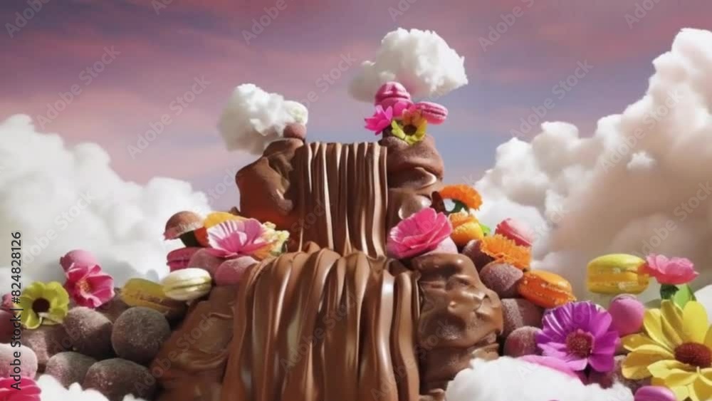 Magical Land of Sweets, A Candy Landscape in Vibrant Colors