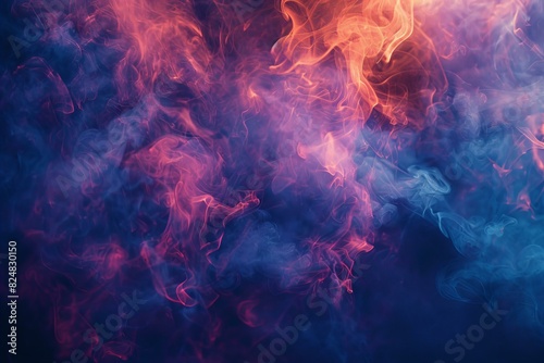 Purple, blue and orange abstracts, high quality, high resolution