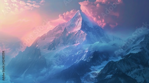 state of mind - mountain background concept with copy space photo