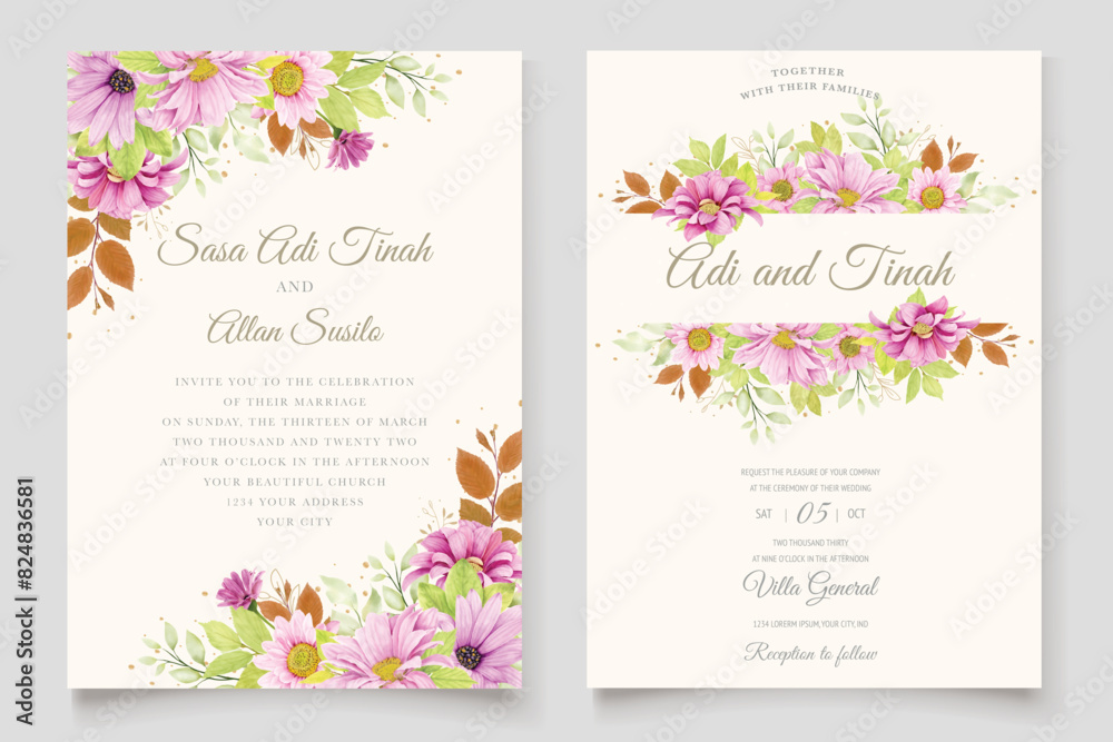 beautiful hand drawn roses wedding invitation card set beautiful hand drawn roses wedding invitation card set