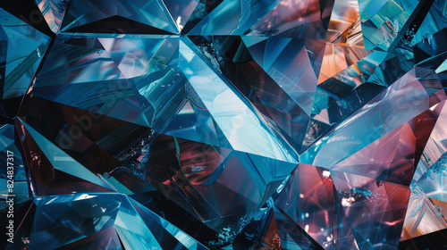 Texture of blue precious stone surface. Natural gemstone formation and mineral beauty