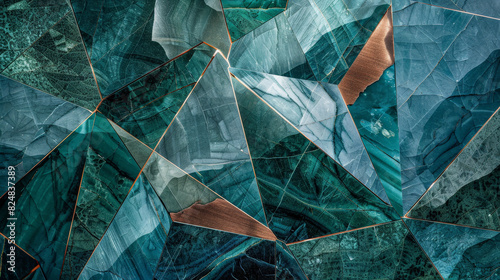 Texture of teal precious stone surface. Natural gemstone formation and mineral beauty