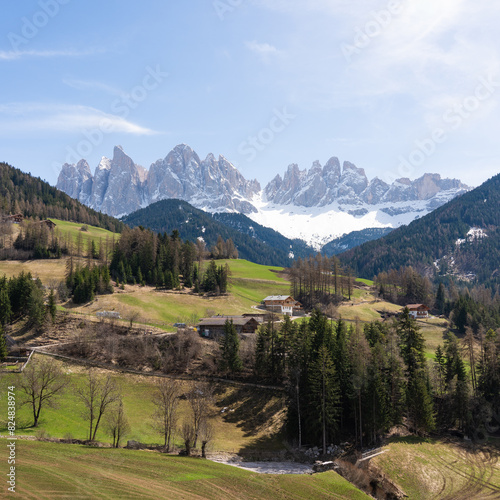 Picturesque Val di Funes Valley in the Dolomites
