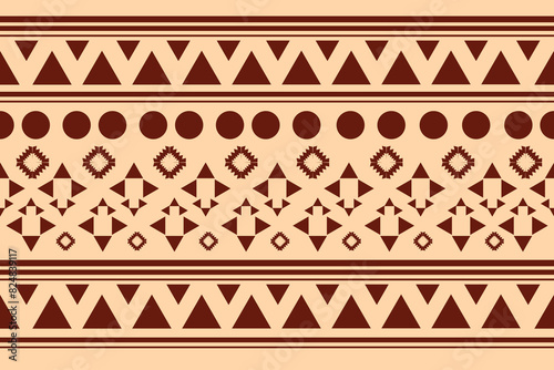 Navajo native american fabric seamless pattern,geometric tribal ethnic traditional background, design elements, design for carpet,wallpaper,clothing,rug,interior,embroidery vector illustration.
