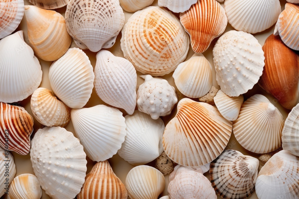 Seashells: Close-ups of seashells as spa decor.