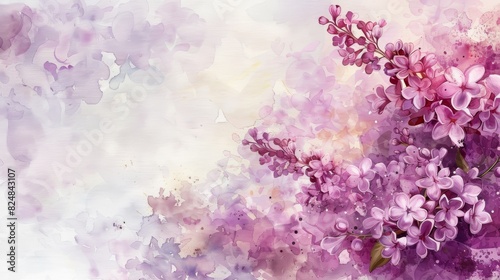 Light purple flowers on a white background.