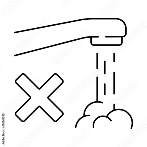 icon for saving water, a reminder to turn off the water tap