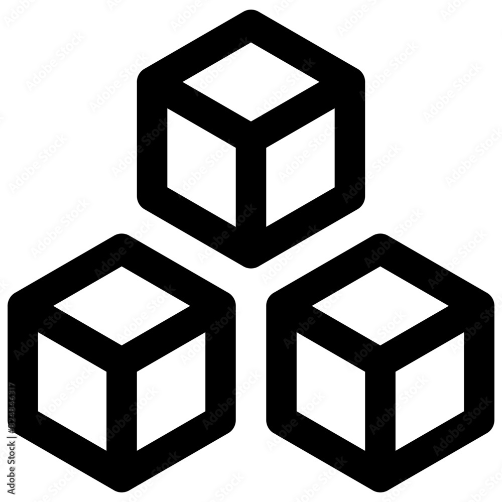 Blockchain. Editable stroke vector icon. Blockchain. Editable stroke vector icon.