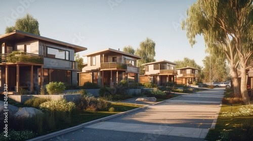 A photo of Minimal Cohousing Homes in Soft Natural light