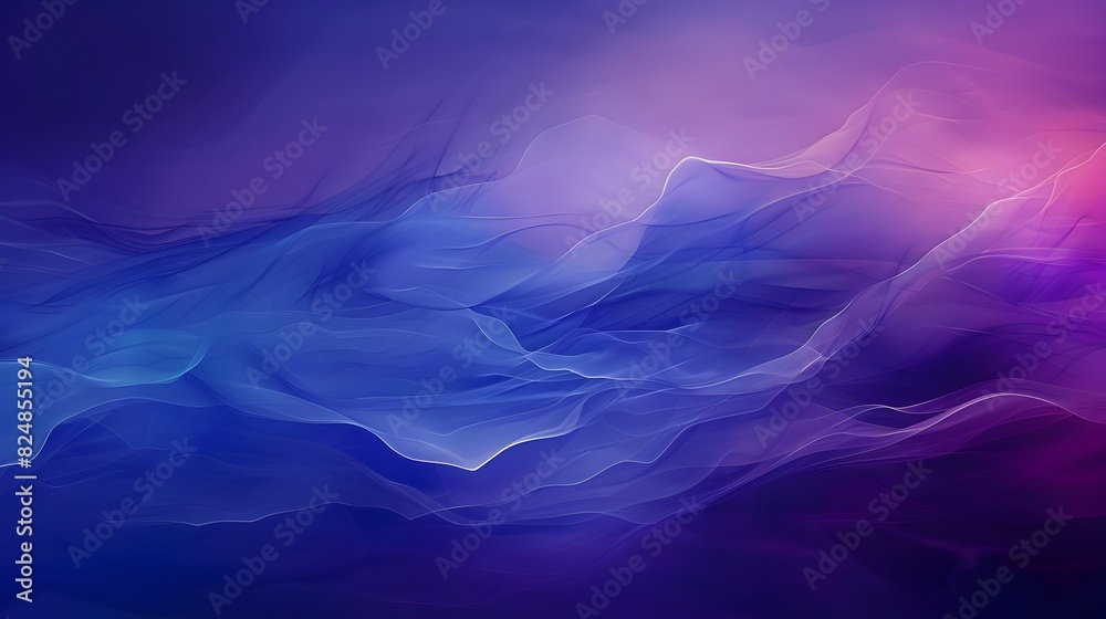 Smooth Gradient Landscape in Soothing Shades of Blue and Purple Versatile Digital Painting Backdrop for Creative Projects