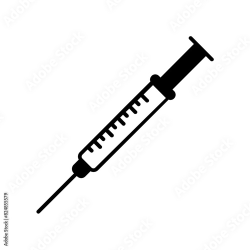 Syringe icon. black fill icon