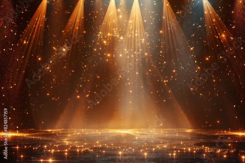 レーザー光線による舞台スポットライトの背景 photo