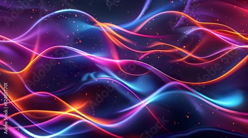 Vibrant Holographic Wave Patterns in Energetic Digital