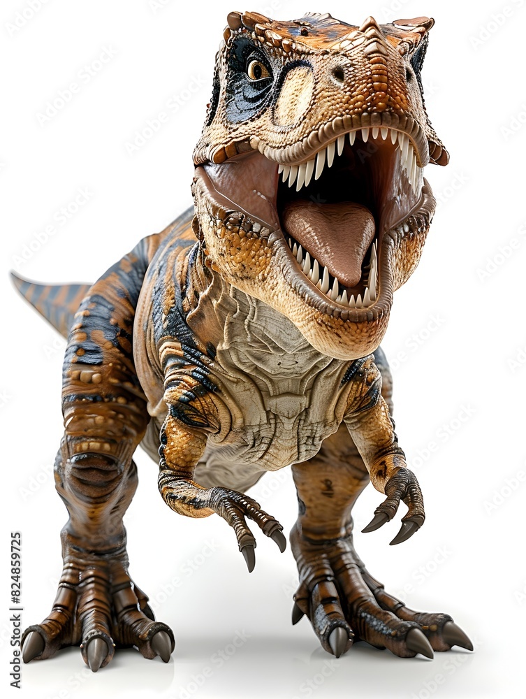 Fototapeta premium D Rendering of a Dinosaur in Isolation against a White Background