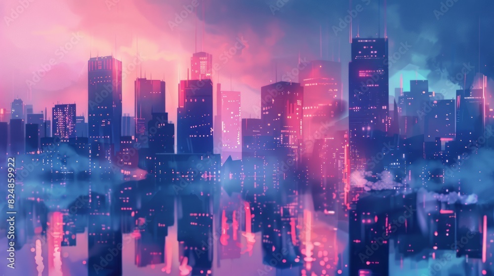 Obraz premium state of mind - city background concept with copy space