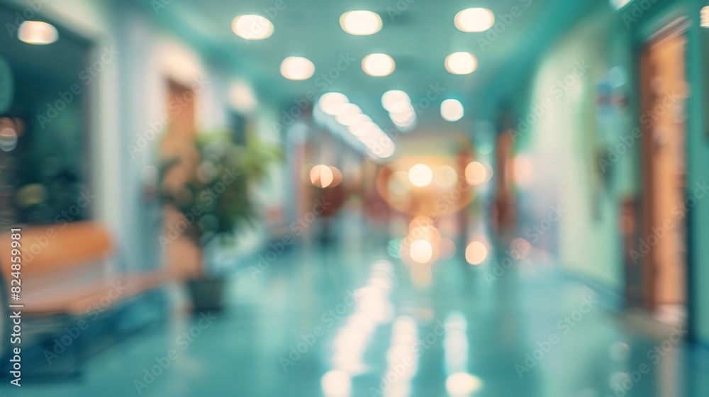 Hospital hallway out of focus Hospital hallway out of focus