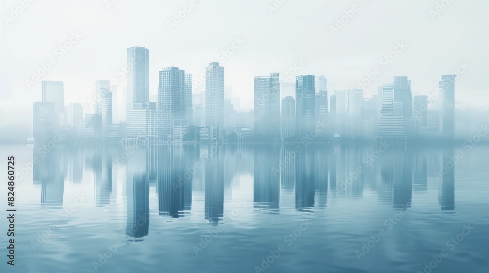 Fototapeta premium state of mind - city background concept with copy space