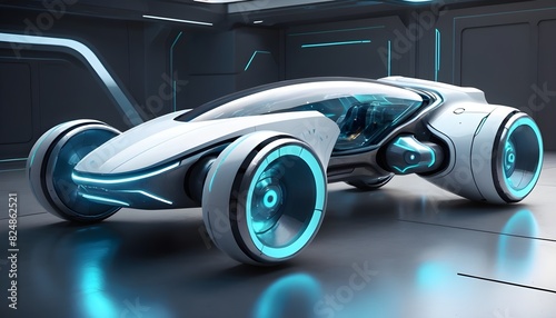 "Produce a series of futuristic vehicle designs powered by advanced AI technology." © waitaya