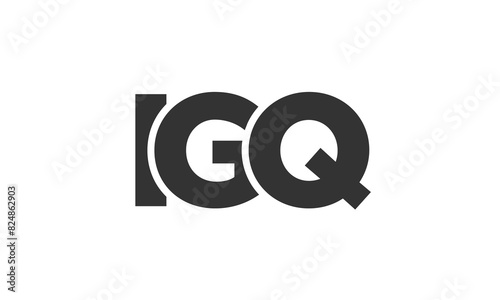 IGQ logo design template with strong and modern bold text. Initial based vector logotype featuring simple and minimal typography. Trendy company identity.