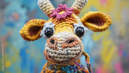unique handmade gift, crochet cute animal, amigurumi animal, AI generated image © Sndor
