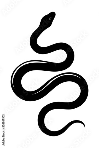 Wallpaper Mural Snake silhouette icon symbol. vector illustration Torontodigital.ca