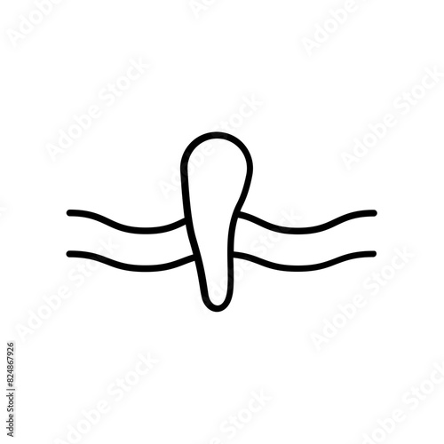 canine tooth icon. outline icon