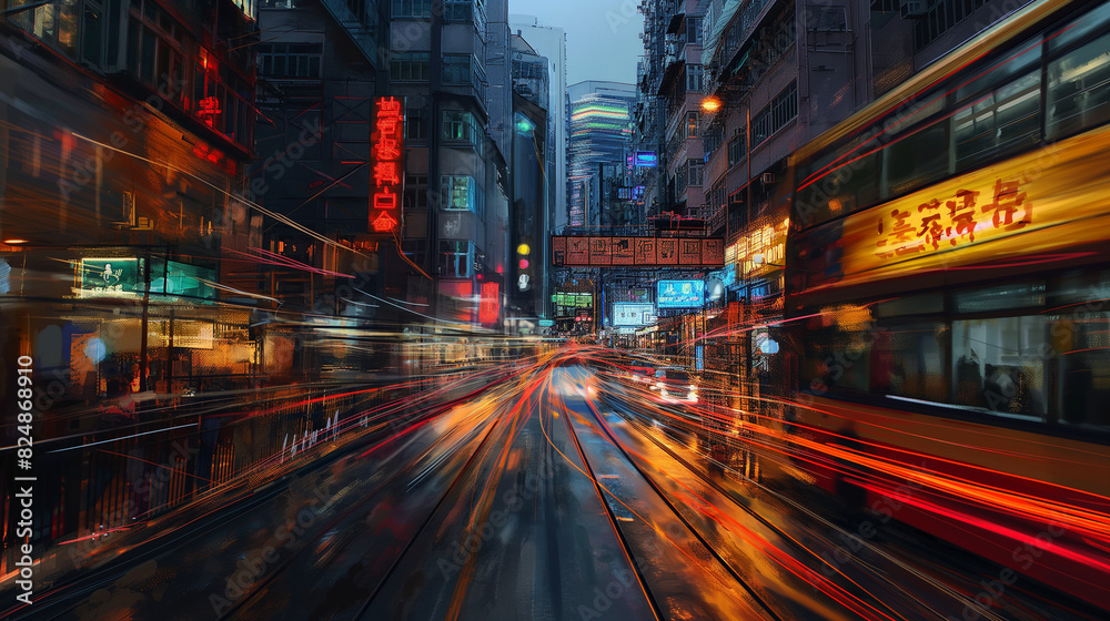 traffic in the Hong Kong city