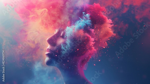 state of mind - creativity background concept, with copy space photo