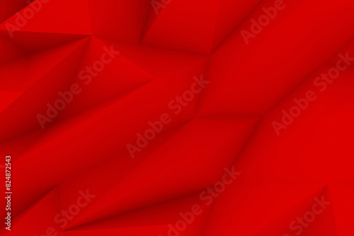 Red geometric abstract background with multiple shades and white dashed lines creating a sense of depth and dynamic movement