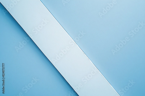 Minimalist blue design with a large diagonal stripe creating a clean and modern look