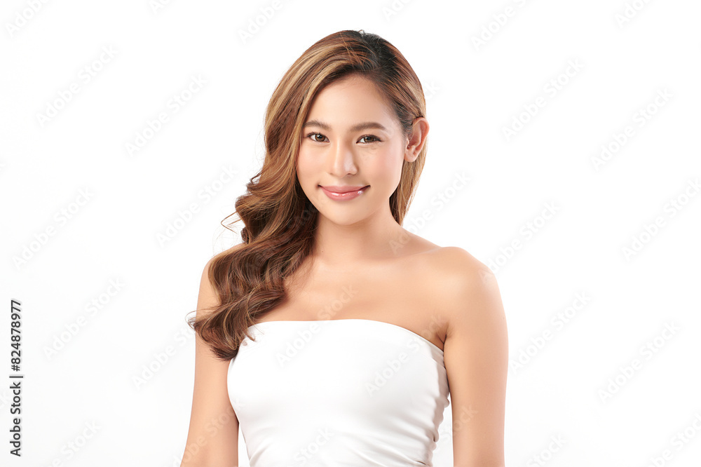 Beautiful young asian woman with clean fresh skin on white background, Face care, Facial treatment, Cosmetology, beauty and spa, Asian women portrait. Beautiful young asian woman with clean fresh skin on white background, Face care, Facial treatment, Cosmetology, beauty and spa, Asian women portrait.