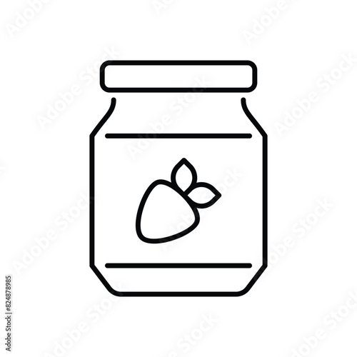 Strawberry Jam vector icon