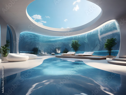 modern swimming pool