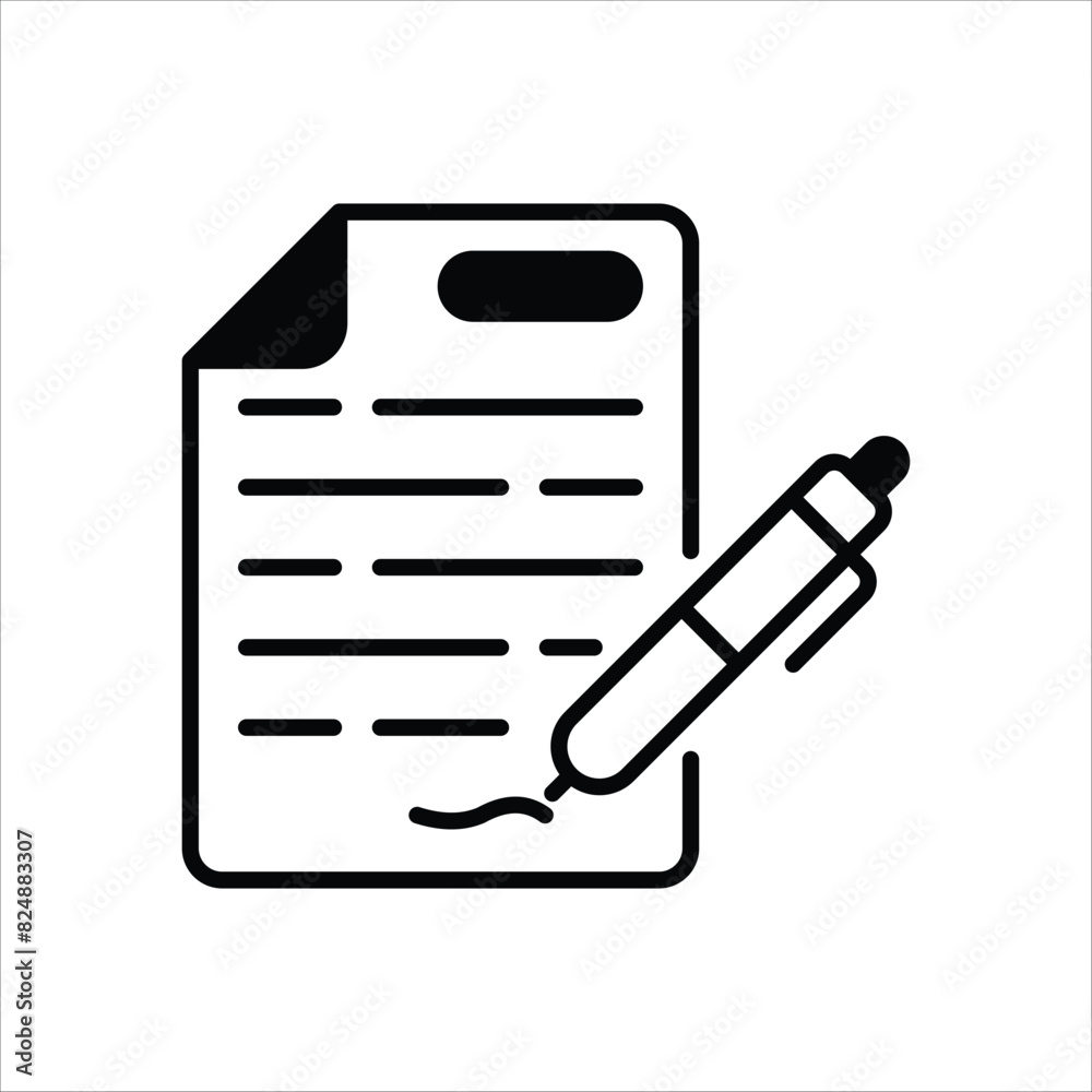 Contract vector icon Contract vector icon
