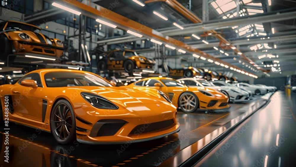 Supercars built in a car factory