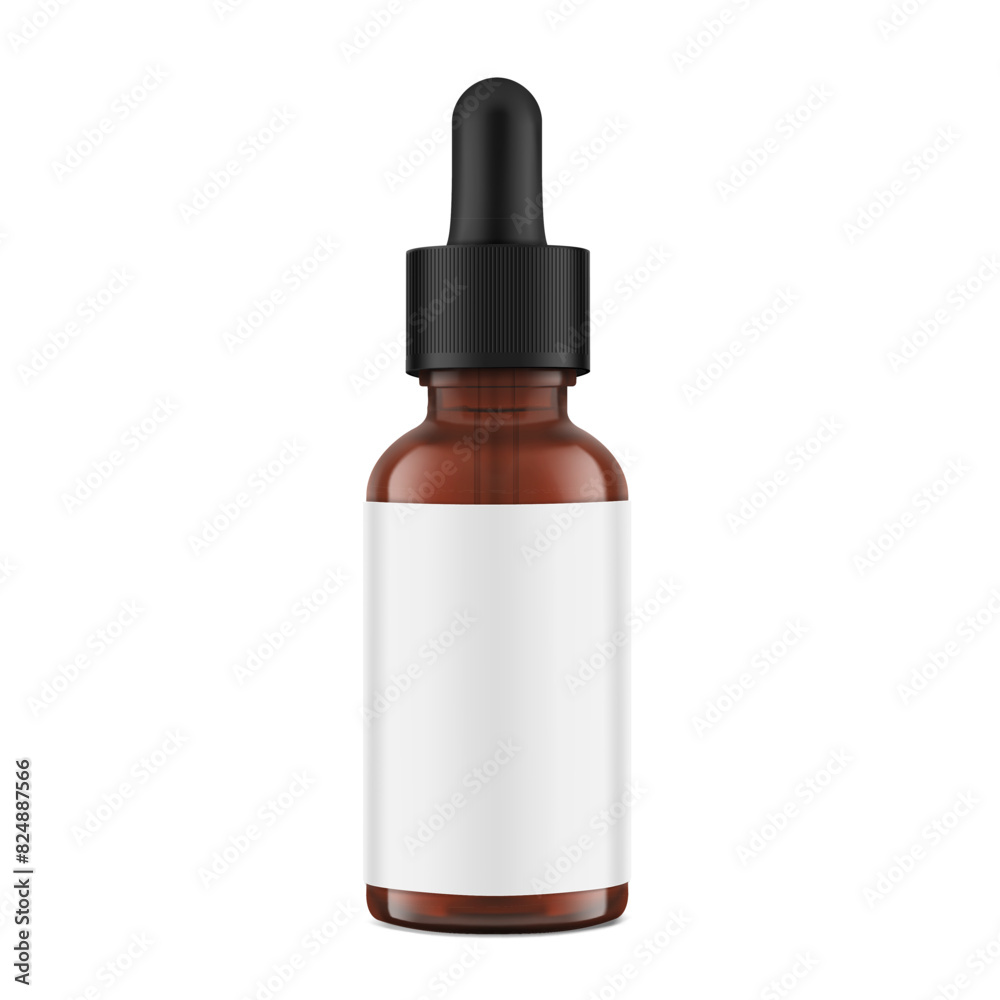 Realistic dropper bottle mockup isolated on white background. Vector illustration. Сan be used for cosmetic, medical and other needs. EPS10. Realistic dropper bottle mockup isolated on white background. Vector illustration. Сan be used for cosmetic, medical and other needs. EPS10.