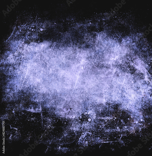 Grunge blue scratched texture, Horror scary distressed background